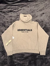 Authentic Essential Fear or God Dark Oat Hoodie Size Small Brand New with Tag