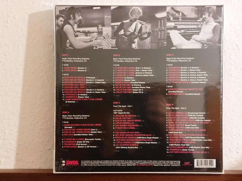FRANK ZAPPA - HOT RATS Sessions 50th Anniversary Limited 6 x CD Box! J.-L. Ponty - Bild 3 von 3
