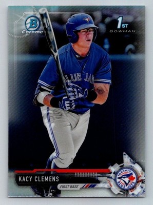Kacy Clemens #BDC-101 2017 Bowman Draft Chrome Refractor Toronto Blue Jays