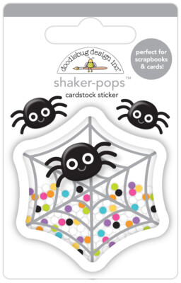 Doodlebug Stickers Shaker-Pop 3D Halloween On The Web Spiders Spider Web