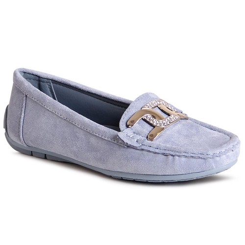Dame Comfort Slipper Glitter Mocassini Velluto Scarpe Mezza Loafer Trendy - Foto 2 di 13