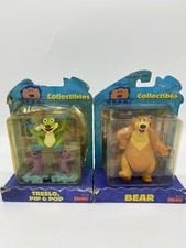 2000 Fisher Price Bear In The Big Blue House Figures Bear Treelo Pip Pop Rare