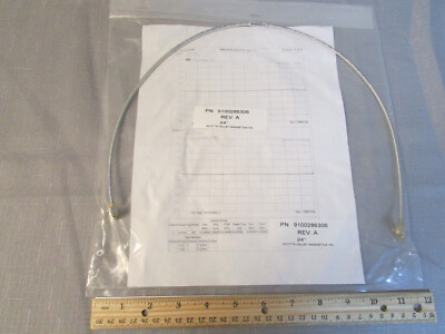 Belden Semi Rigid RG-402 GHz Coax RF Cable With Sweep Data 9100286306 24'' New