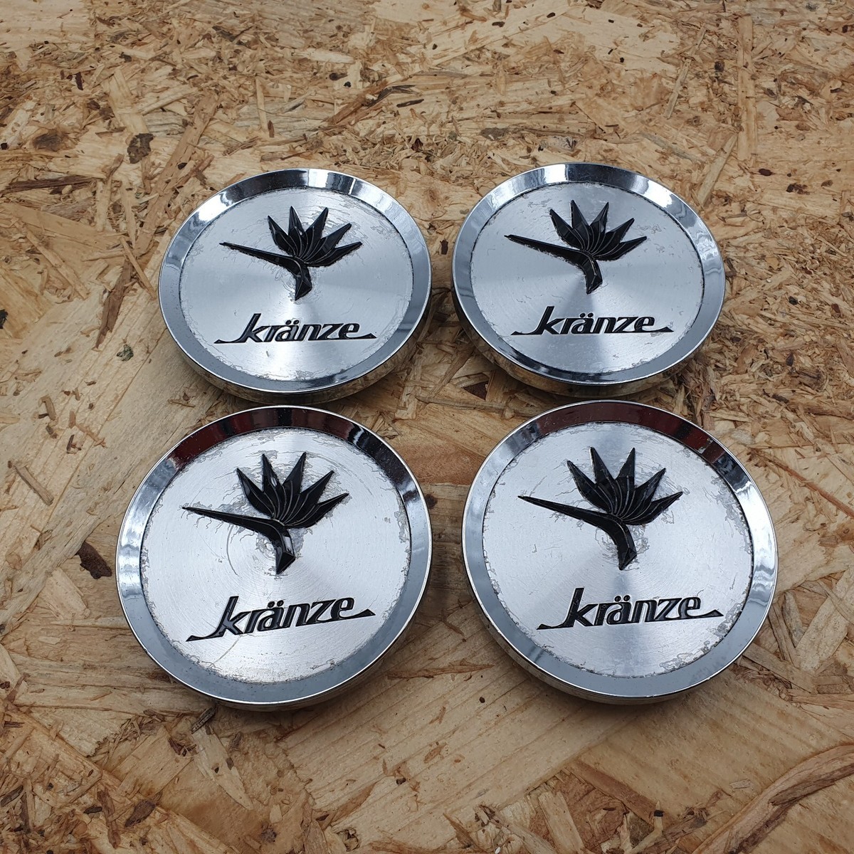 ナーヴギア スーパーレア Weds Kranze Magiss / Vishnu / Bazreia 64mm Centre Caps Chrome