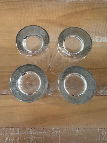 4er Set Vintage Bormioli Vitrosax Italien Klarglas dünne Saftgläser 5" - Bild 7 von 8