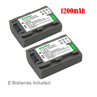 2x Kastar Battery for Sony NP-FP51 DCR-SR60 DCR-SR70 DCR-SR80 DCR-SR90