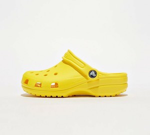 yellow infant crocs