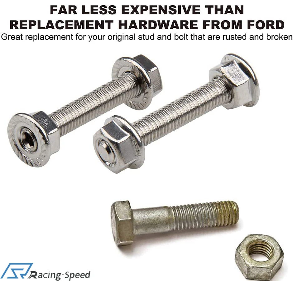 Tornillos de acero inoxidable para cabezal de colector de escape de 16 piezas para Ford 4.6 5.4 V8 F150 F250 Foto 3 de 4