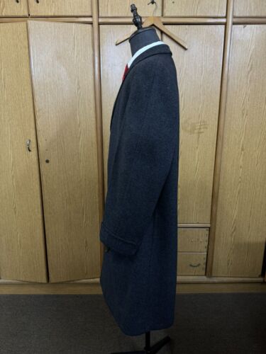 Vintage CROMBIE Scotland bespoke Classic cashmere wool Men suit overcoat 48L 50L - Picture 8 of 24