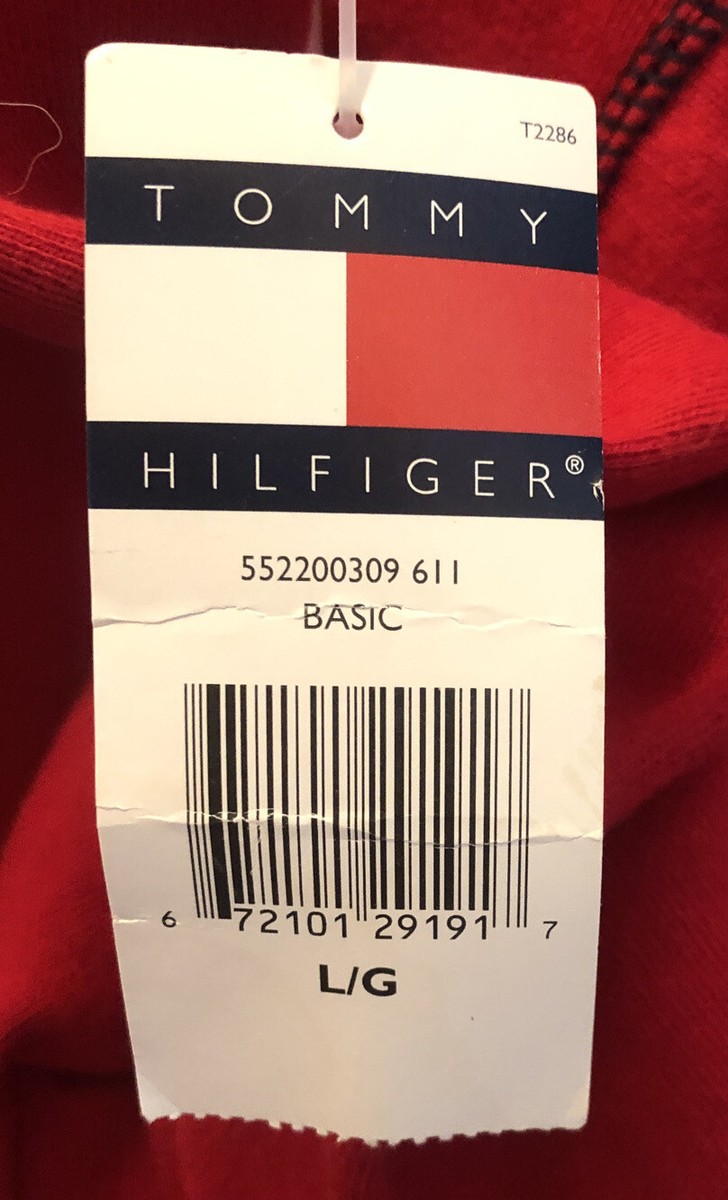 Tommy Hilfiger Womens L Sweatshirt Sweater Spellout Logo Pull Over