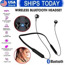 Bluetooth Neckband Wireless Headphones Mic Headset Stereo Earbuds Earphone