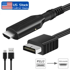 For Sony PS1 PS2 to HDMI Adapter Cable Game Console Video Audio Converter Cord