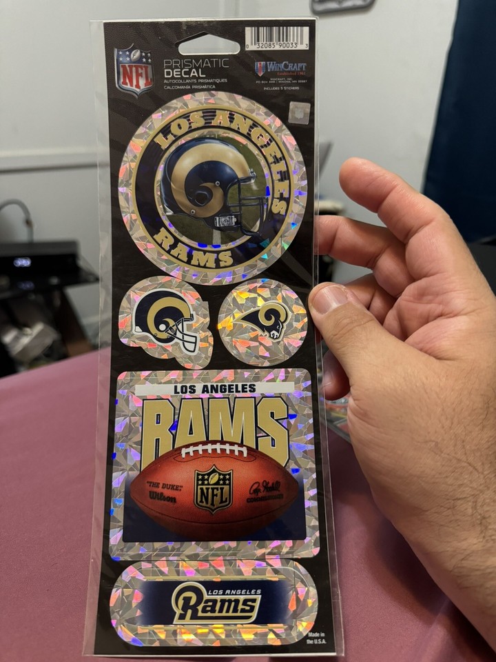 Los Angeles Rams OLD LOGO Pack Of 5 Prismatic Stickers NFL 4x11 | eBay