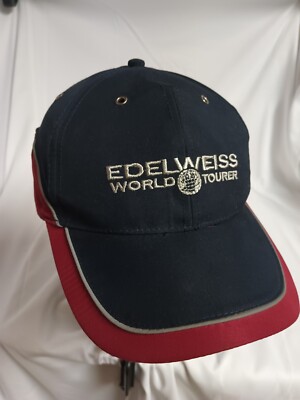 Edelweiss World Tourer Bike Travel Active Wear Hat Cap Adjustable Strapback