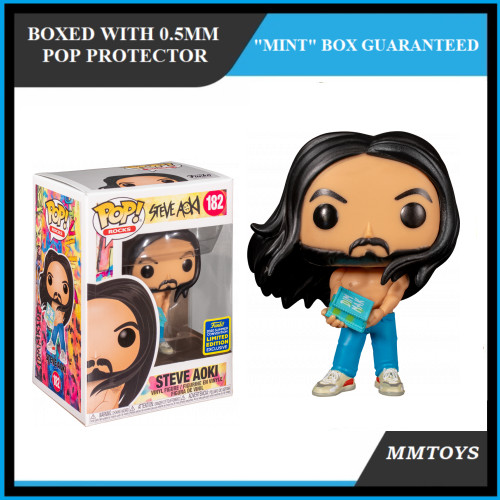 Funko Pop Sdcc 2020 Exclusivo: Vinilo Steve Aoki #182 Con Estuche De 0,5 Mm &Quot;Como Nuevo&Quot;