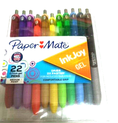 Paper Mate InkJoy Gel Pens 22 COUNT Assorted Colors Medium Point