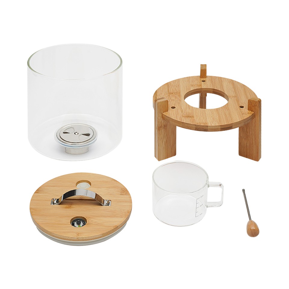 5L Rice Dispenser Grain Container Cereal Storage Dry Food Glass Bottle ...