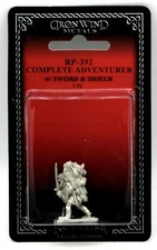 Ral Partha RP-392 Complete Adventurer with Sword & Shield (Weird Fantasy) Hero
