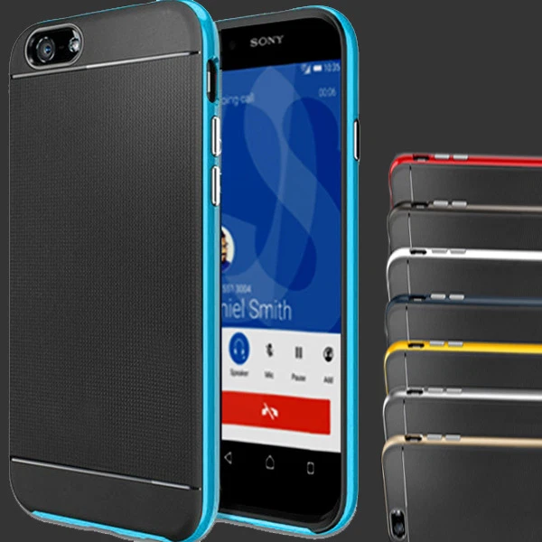 Capa protetora Slim Armor camada dupla à prova de choque para Sony Xperia Z3 Z5, M5,4, XA - Imagem 2 de 4