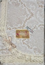 copriletto matrimoniale con Pizzo Macramè In Lavorazione Artigianale 