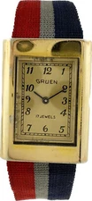 Vintage Gruen 17 Jewel Unisex Mechanical Wristwatch UT-70 Retro Rectangular