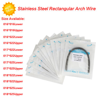 10X Dental Orthodontic Arch Wire Stainless Steel Natural Form Round/Rectangular