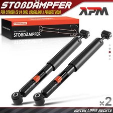 2x Stoßdämpfer Hinterachse für Citroën C3 C4 Opel Crossland X P17 Peugeot 2008 I