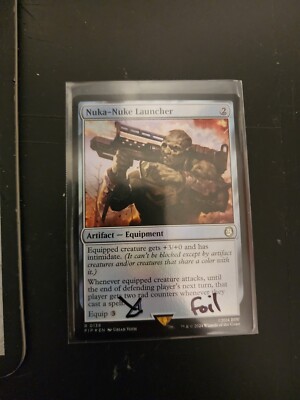 MTG Nuka-nuke Launcher Foil Error Card Misprint Stamp Fallout | eBay MTG Nuka-nuke Launcher Foil Error Card Misprint Stamp Fallout | eBay