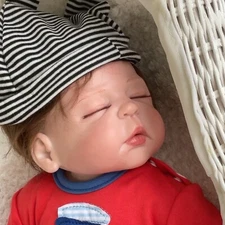 Boy 18" Adorable Newborn Infant Toddler Sweet Full Body Reborn Baby Dolls Vinyl