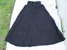 OLD PRIMITIVE WOMENs WOOL DRESS OF BAIZE PETERSHAM HAND MADE PINAFORE BLACK AAFA