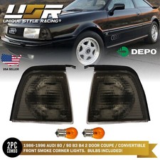 Depo Pair Smoke Corner Lights Lamps For 1986-1996 Audi 80 90 B3 B4 2 Door