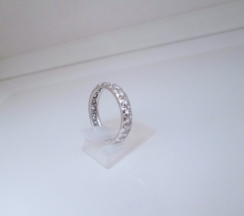 1970s 18ct White Gold 1.70ct Brilliant Full Diamond Eternity Wedding Band Ring - Picture 4 of 9