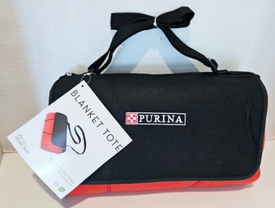 Picnic Time Blanket Tote ~Water Resistant ~Purina Advertising~ Red, Black ~New