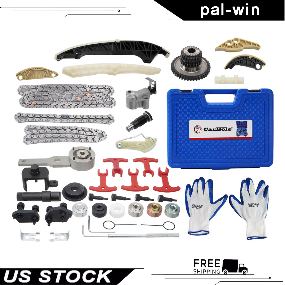 ApplianPar Timing Chain kit with Tensioner Guide VVT Gears for Hyund