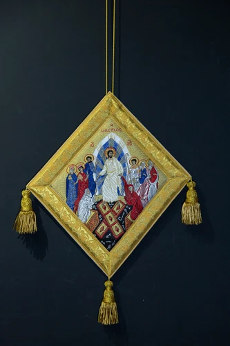 Orthodox Epigonation palitsa embroidered  shield " The Resurrection of Christ "
