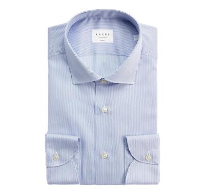 Xacus Hemd Herren Tailor Custom Passen 11807002 Farbe Einreiher Blau