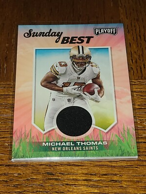 SAINTS MICHAEL THOMAS 2021 PANINI PLAYOFF SUNDAY BEST RELIC #SBE-MTH