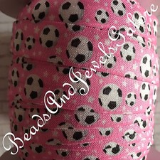 Soccer foe inspired soccer elastic Soccer hair ties soccer headbands- 5/8