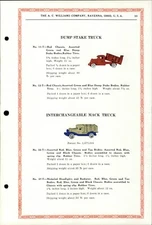 1934 PAPER AD A. C. Williams Toy COLOR Dump Stake Truck Mack Brand 