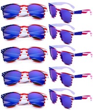 Fsmiling Bulk American Sunglasses USA Flag Sunglasses Patriotic Sunglasses-10...