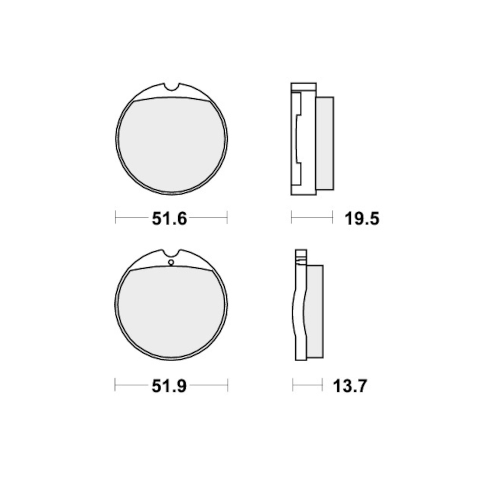 Brake Pads for HONDA CB 350 1972 Front Street SBS