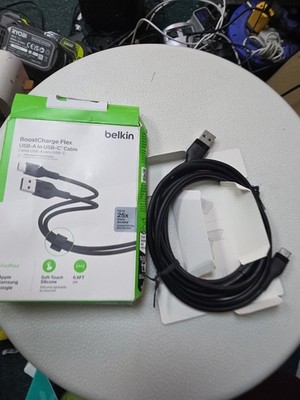 Belkin BoostCharge Flex Silikon USB C Ladekabel, USB-IF 2M, schwarz 