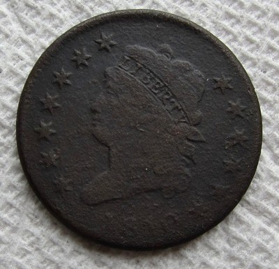 1810 Classic Head Copper Large Cent Rare Key Date Type Coin Fine  Corroded