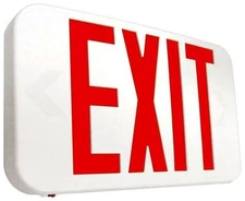 Cooper Sure-Lites APX7R, Red Letter, White Background, Battery, Exit Sign, 1 pc