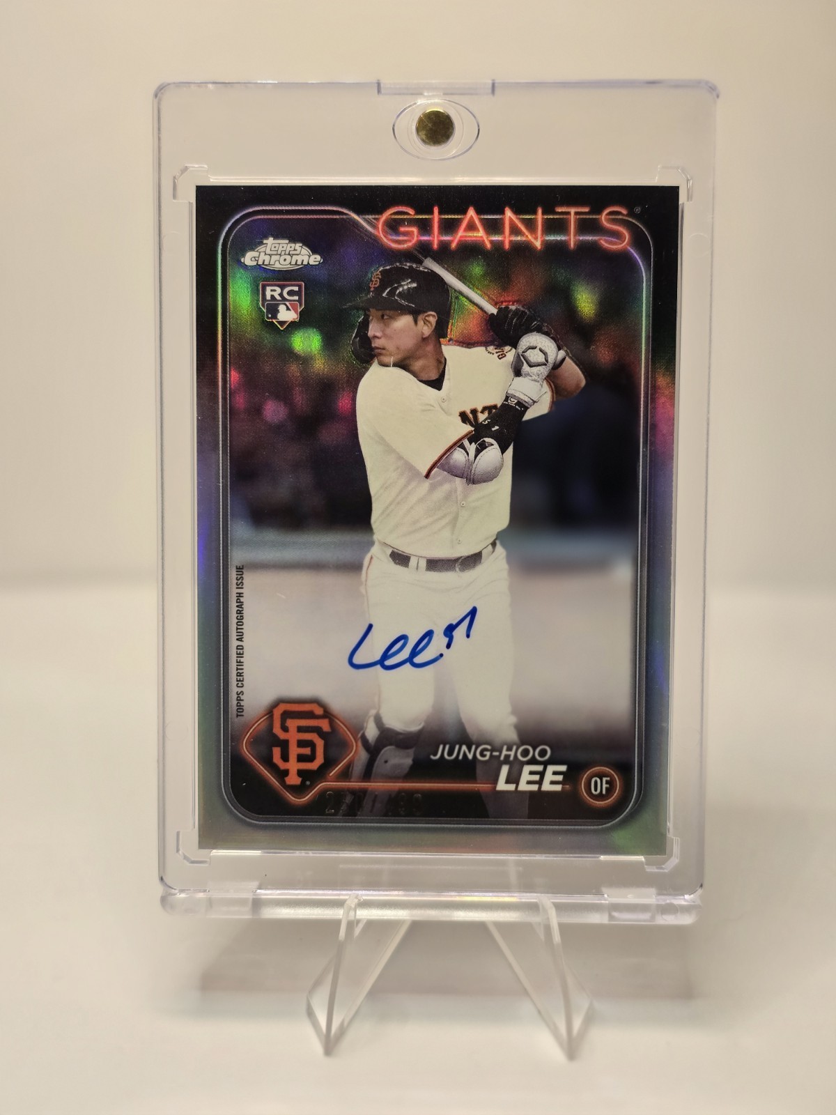 2024 Topps Chrome - Rookie Autographs Jung-Hoo Lee #RA-JHL Refractor /499 AU, RC