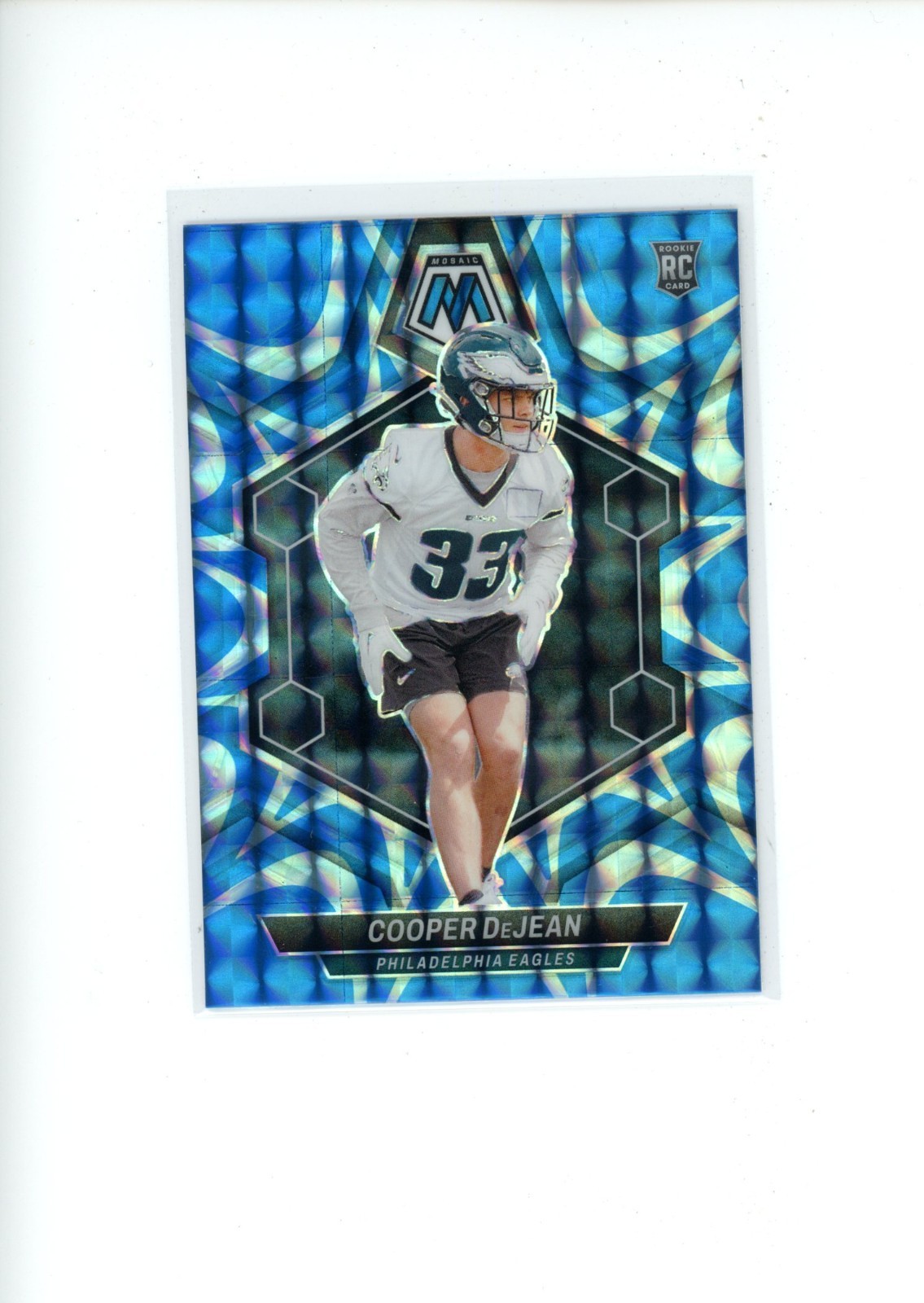 2024 Panini Mosaic Cooper DeJean #340 Rookie RC Reactive Blue Mosaic Prizm
