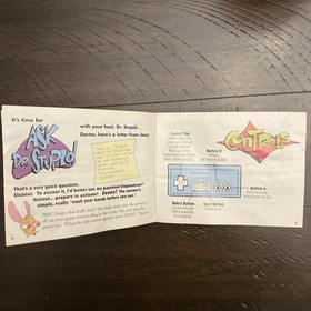 The Ren & Stimpy Show Buckeroos Nintendo NES Instruction Manual Booklet ONLY