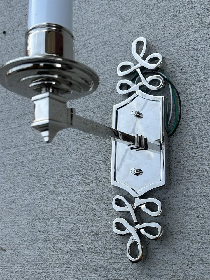 Visual Comfort Wall Light Ginger Sconce AH2010PN Polished Nickel Finish No Shade - Image 3 of 4