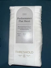 Full 400 Thread Count Performance Flat Sheet Sour Cream Color Threshold: Cotton