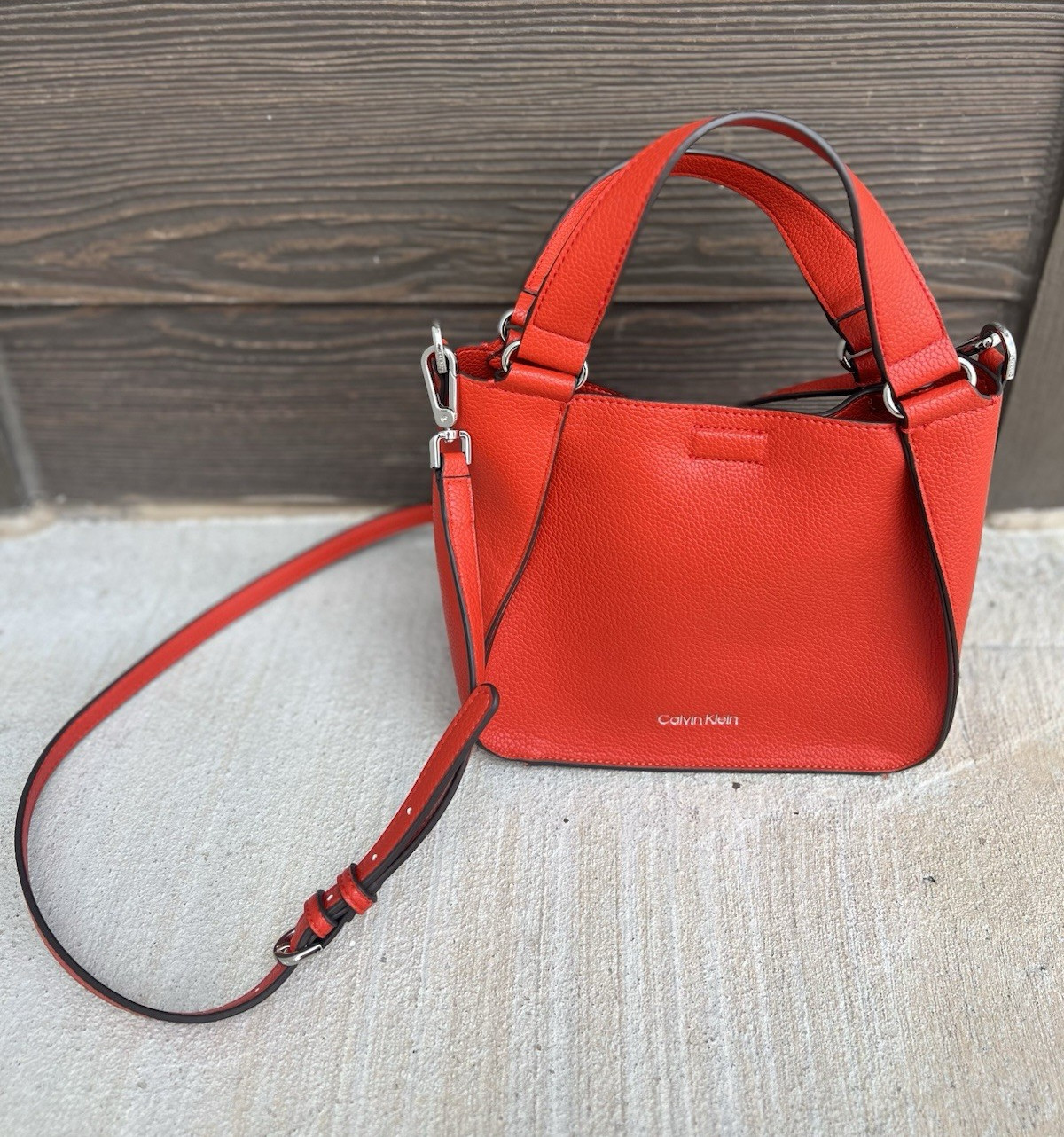 Calvin Klein Top Handle Bag w/ Detachable Crossbody Strap